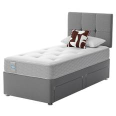 Sealy Newman Support Single 2 Drawer Divan Bed - Grey