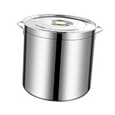 Stainless Steel Stockpot Large Soup Pot, Easy to Clean for Cooking Simmering Soup Stew, Induction Pot Tall Cooking Pot for Canteens Hotel, 20L