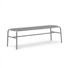 Vig Outdoor Bench | Grey Powder-coated Steel