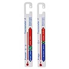 Fridge Freezer Thermometer Twin Vertical Pack Refrigerator Thermometers