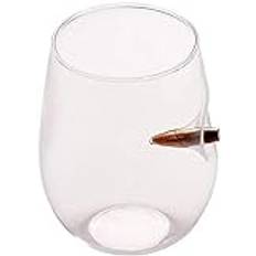 INVEES Bullet Wine Glass, Creative Bullet Whiskey Wine Glass, Very Suitable Restaurants and Home (Oval)