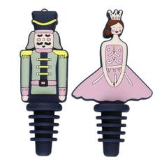 KitchenCraft The Nutcracker Collection Bottle Stoppers - Set of 2