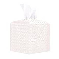 Square Leather Tissue Box Cover | Tissue Box Cover | Car Tissue Box | Facial Tissue Cube Paper Organizer Dispenser for Bathroom, Tabletop and Car 5"X5"X5"