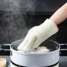 Silicone oven mitts waterproof pot holder gloves for camping cooking baking