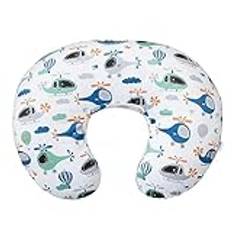 iEvolve Nursing Pillow Cover Breast feeding Pillow Support Positioner lounger cover for Baby Boy Girl, Cover Only(Helicopter)