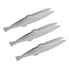 Anneome 3pcs Tweezers Beauty Tongs Fishbone Tongs Food Baking Clips Slant Remover Tool Kitchen Supplies Slant Tweezer Fish Bone Tweezer Fish Bone Clip Stainless Steel Food Tongs