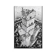 Tower of Babel - by M.C. Escher Painting Art Posters Art Poster Canvas Painting Decor Wall Print Photo Home Modern Decorative Posters 20x30inch(50x75cm)