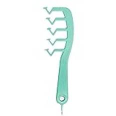 kawehiop Z-shape Wide Tooth Professional Comb Volumizer Detangling Curly Combs Kids Hairstyling Barber Shop Tool Hairdressing Equipment, Green