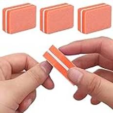 30pcs Mini Nail Buffer, Sponge Double Sided Polishing Nail Buffer Block Nail File Block for Nail Polish(Orange)