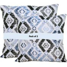 Royalcraft Lovely Square Polyester Tufted Blue Fleur Scatter Cushion 45x45cm - Pack Of 2