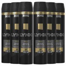 Lynx XXL 48H Fresh Deodorant Body Spray, Gold, 6 Pack, 250ml