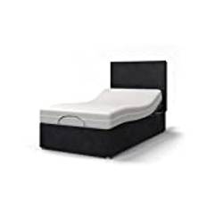 Majestic INDIVIDUAL (4ft Small Double) Electric Adjustable Bed, choice of 6 Headboards & 8 Colours Memory Foam Mattress. German made Electrically Adjustable Bed Mechanism & motors 5 Yr WTY - Black