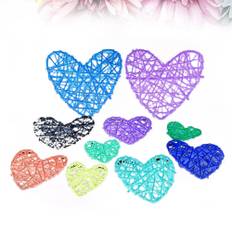 10 pcs rattan heart household decor wicker home light decorations for decorate