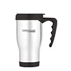 Thermos ThermoCafe Travel Mug with Handle 400ml Stainless Steel Spill Proof School Office Mug Cup (Travel Mug 400ml 2060 183343)