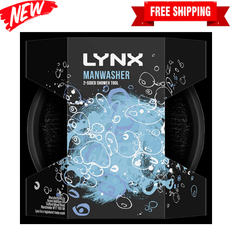 Lynx 2-sided shower tool with 2 scrubbing options manwasher shower sponge for a