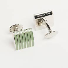 Green Jermyn Street Edition Enamel Stripe Cufflinks - One size