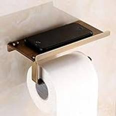Square Brushed Gold Copper Antique Black Bronze Chrome Mobile Phone Rack Paper Towel Rack Ring Paper Holder Toilet Paper Holder-Thin Square-Antique