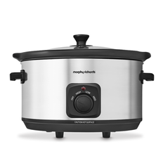 Morphy Richards Ceramic Slow Cooker 6.5L - Brushed Steel