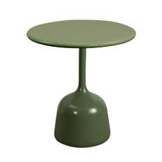 Cane-Line - Glaze Outdoor Coffee Table ⌀ 45cm - olivgrün/pulverbeschichtet/Hx⌀ 45x45cm - olive green (45.0 x &#8960;45.0cm)