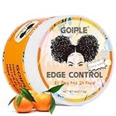 Edge Control Wax for Black Women Strong Hold Non-greasy Hair Gel Women Edge Control Gel for Afro Hair No White Residue, Shine, Afro Hair Products for Women Gel Hair(Citrus Scent)