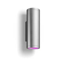 Philips Hue Appear White & Colour Ambiance LED Smart Outdoor Wall Light. Works with Alexa, Google Assistant and Apple HomeKit, Stainless Steel