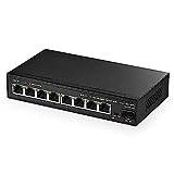 8 Port 2.5G Unmanaged Desktop Ethernet Switch with 10G SFP, 8 x 2.5G Base-T  Ports, 60Gbps Switching Capacity, Compatible with 100/1000/2500Mbps, Metal