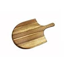 Heritage Wooden Pizza Peel - Large Acacia Wood Paddle Board for Serving Pizza - Housewarming Gifts