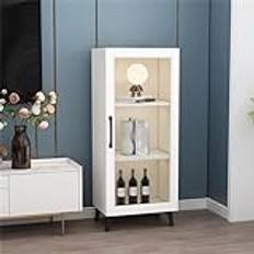 Floor-standing Wine Display Cabinet, Collectibles Display Cabinet, Simple Wine Glass Holder for Living Room, Home Dining Room Multi-Tier for Collectibles (Color : White, Size : 3 Layer)