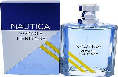 Nautica voyage heritage men's edt spray 3.4 oz- fruity aromatic fragrance with