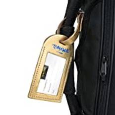 Tom & Will Leather Luggage Tag (Gold)