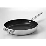 Agnelli Aluminum 3mm Nonstick Deep Straight Fry Pan With Stainless