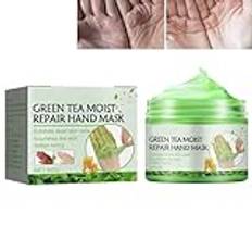 Green Tea Anti-Wrinkle Hand Mask,Peel Off Hand Wax Mask,Green Tea Repair Hand Mask,Callus Removal Hand Peeling Mask,Hand Skin Treatment Cream Portable Green Tea Hand Mask