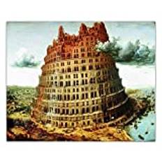 Bruegel Pieter"The Tower of Babel" Famous Paintings Reproduction, Canvas Wall Art for Living Room Home Decor 70x84cm Frameless