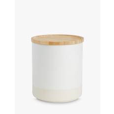 John Lewis Dipped Stoneware Kitchen Storage Jar with Bamboo Lid, 550ml