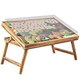  1500 Pieces Jigsaw Puzzle Caddy Board - Portable Jigsaw Puzzle  Table Storage with 6 Puzzle Sorting Trays - 27”x 36” Porta-Puzzle Jigsaw  Caddy with Non-Slip Surface for Adults & Kids 