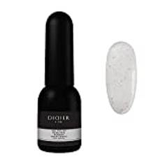 DidierLab - Gel Nail Polish Base Coat Rubber Foil Smoky White 10ml - Extra Strong Nail Strengthener For Damaged Nails - Gel Base Coat - Nail Varnish - Gel Polish -Clear Nail Polish -UV Gel Nail Polish