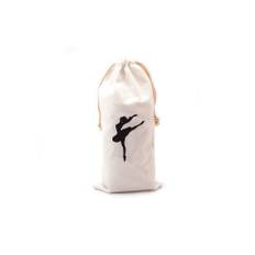(a-White) Ruoru Drawstring Ballet Dance Bag White Color Ballet Bag for Girls Ballerina Pointe Shoes Bags Ballet Dance Accessories
