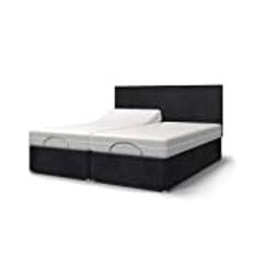 Majestic TWIN (5ft King size) Electric Adjustable Bed, choice of 6 Headboards & 8 Colours. Memory Foam Mattresses. German made Electrically Adjustable Bed Mechanisms and motors 5 Years WTY - Black