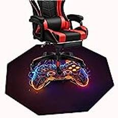Office Gaming Chair Mat for Carpet Gamepad Computer Chair Mat for Hardwood Floor Gaming Rug Octagon Desk Chair Mat (Color : 3, Size : 80cm)