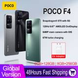 Global Version POCO F4 5G Smartphone 128GB/256GB Snapdragon 870 Octa Core  120Hz AMOLED DotDisplay 67W