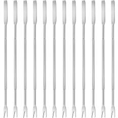 12pcs Seafood Stainless Steel Crackers Shellfish Crab Forks and Nutcracker Kitchen Tool