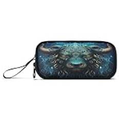 NYYYTTTEU Cool Galaxy Bison Art Student Pencil Case Pouch Pen Bags for School Girls Boys
