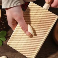2 pcs wood noodle rubbing board gnocchi tools making pastry