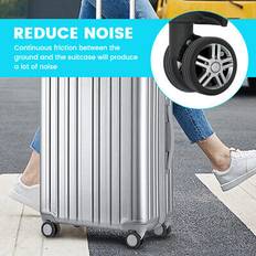 12pcs luggage wheel cover stretchable travel reduce noise non slip soft silicone