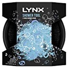 Lynx 2-Sided Shower Tool with 2 scrubbing options shower sponge for a better clean 1 piece, Black