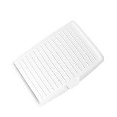 Plastic Dish Drainer Board, Large White Draining Tray with Side Drop Slope Diversion, Water Drain Board Drying Plate Dish Strainer Mat with Non-Slip Base for Bowl Cup Kitchenware