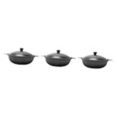 Alipis 3 Pcs Casserole - Small Iron Pot Household Small Iron Pot Cast Iron Small Pot Chicken Clay Pot Container Pot for Rice with Rice Yellow Stewed Chicken Rice Pot