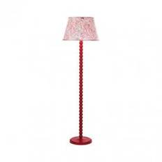 Dar Spool Floor Lamp Base Only In Gloss Red Finish
