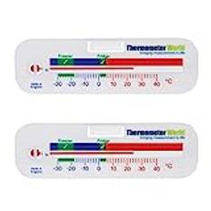 Fridge Thermometer and Freezer Thermometer Twin Pack Fridge Freezer Thermometer Pack Refrigerator Temperature Monitor Chilled Food Storage