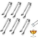 8 Pcs Ice Sugar Tongs, Stainless Steel Mini Serving Tongs Small Sweet Tongs  For Food Sweets Bread Cake Coffee Bucket Kitchen Bar Wedding Birthday Part